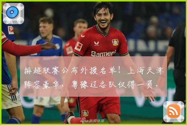 排超联赛公布外援名单！上海天津阵容豪华，粤豫辽各队仅得一员，福建再有动作
